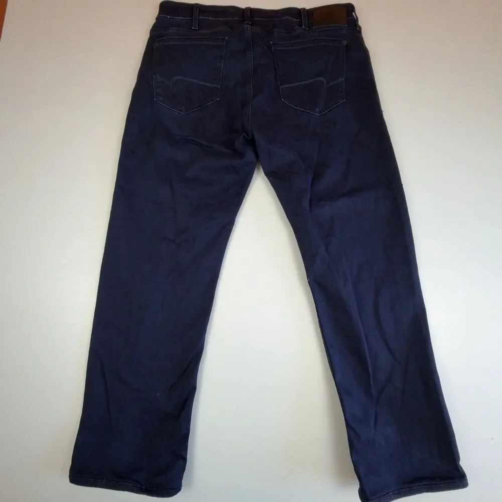 Mavi Zach Straight Leg Jeans Men’s 37W 28.5L Stretch Cotton Blend Dark Wash Blue